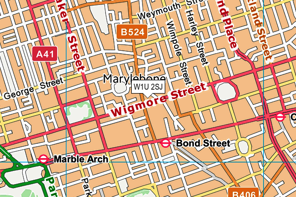 W1U 2SJ map - OS VectorMap District (Ordnance Survey) W1U 2SJ map - OS VectorMap District (Ordnance Survey)