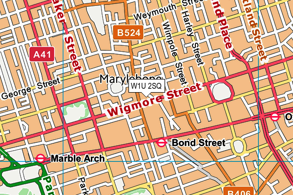W1U 2SQ map - OS VectorMap District (Ordnance Survey) W1U 2SQ map - OS VectorMap District (Ordnance Survey)