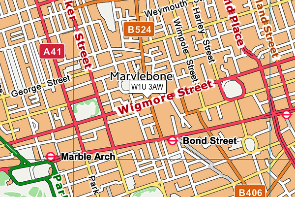 W1U 3AW map - OS VectorMap District (Ordnance Survey) W1U 3AW map - OS VectorMap District (Ordnance Survey)