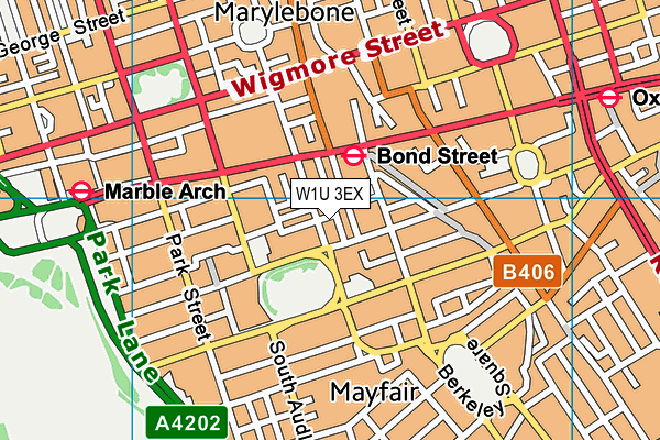 W1U 3EX map - OS VectorMap District (Ordnance Survey) W1U 3EX map - OS VectorMap District (Ordnance Survey)