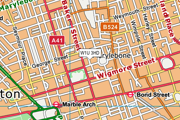 W1U 3HD map - OS VectorMap District (Ordnance Survey) W1U 3HD map - OS VectorMap District (Ordnance Survey)