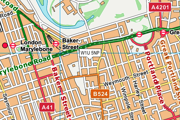 W1U 5NP map - OS VectorMap District (Ordnance Survey) W1U 5NP map - OS VectorMap District (Ordnance Survey)