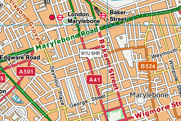 W1U 6HR map - OS VectorMap District (Ordnance Survey) W1U 6HR map - OS VectorMap District (Ordnance Survey)