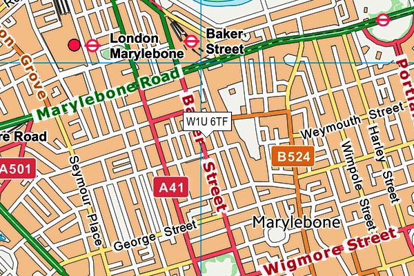 W1U 6TF map - OS VectorMap District (Ordnance Survey) W1U 6TF map - OS VectorMap District (Ordnance Survey)