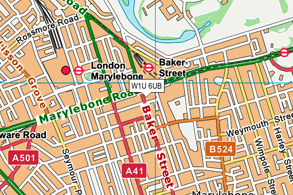 W1U 6UB map - OS VectorMap District (Ordnance Survey) W1U 6UB map - OS VectorMap District (Ordnance Survey)