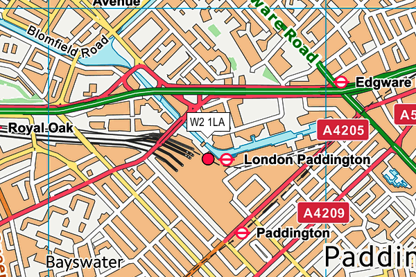 W2 1LA map - OS VectorMap District (Ordnance Survey) W2 1LA map - OS VectorMap District (Ordnance Survey)