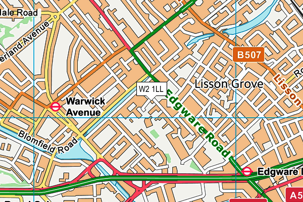 W2 1LL map - OS VectorMap District (Ordnance Survey) W2 1LL map - OS VectorMap District (Ordnance Survey)