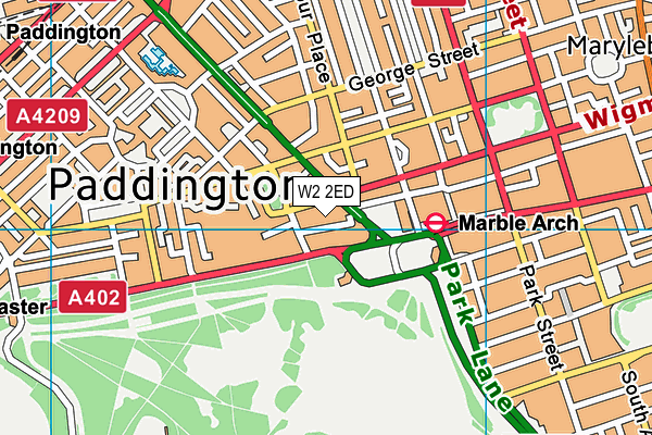 W2 2ED map - OS VectorMap District (Ordnance Survey) W2 2ED map - OS VectorMap District (Ordnance Survey)