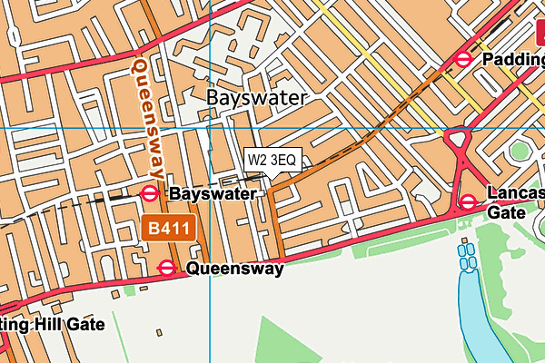 W2 3EQ map - OS VectorMap District (Ordnance Survey) W2 3EQ map - OS VectorMap District (Ordnance Survey)