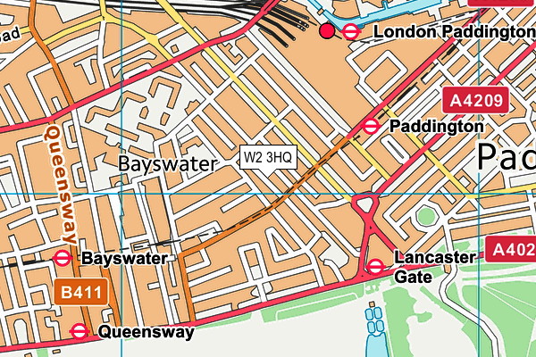 W2 3HQ map - OS VectorMap District (Ordnance Survey) W2 3HQ map - OS VectorMap District (Ordnance Survey)
