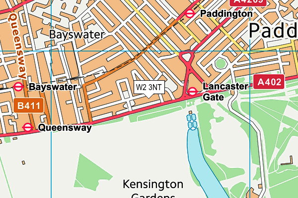 W2 3NT map - OS VectorMap District (Ordnance Survey)