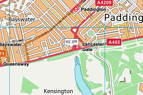 W2 3PF map - OS VectorMap District (Ordnance Survey) W2 3PF map - OS VectorMap District (Ordnance Survey)