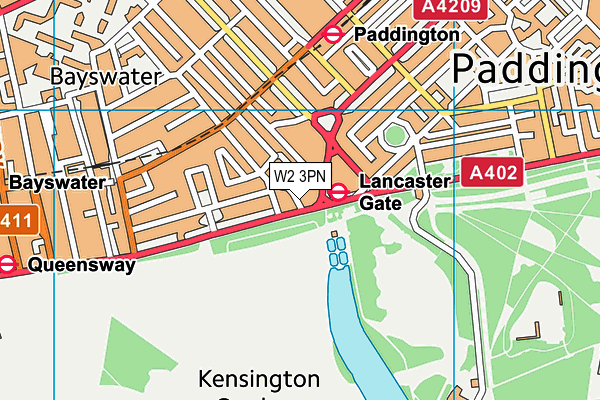 W2 3PN map - OS VectorMap District (Ordnance Survey) W2 3PN map - OS VectorMap District (Ordnance Survey)