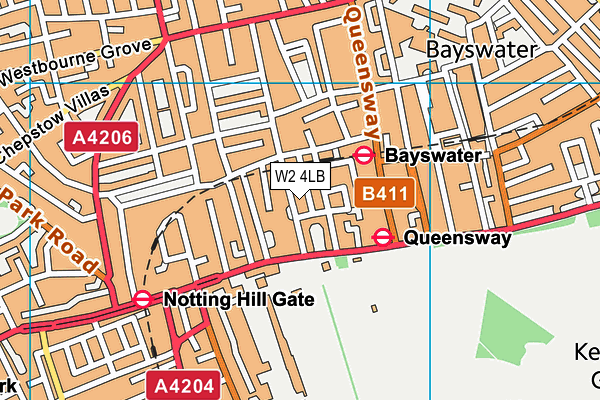 W2 4LB map - OS VectorMap District (Ordnance Survey) W2 4LB map - OS VectorMap District (Ordnance Survey)