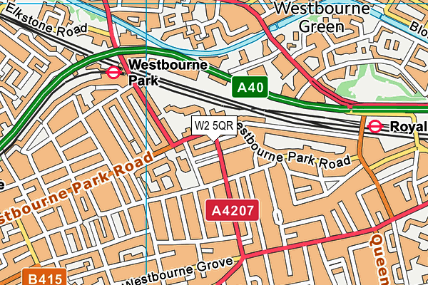 W2 5QR map - OS VectorMap District (Ordnance Survey) W2 5QR map - OS VectorMap District (Ordnance Survey)