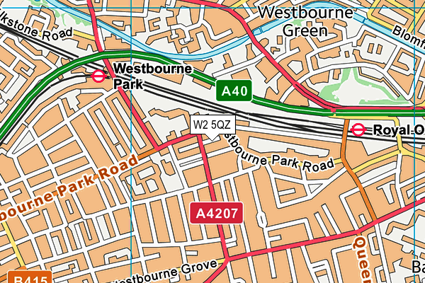 W2 5QZ map - OS VectorMap District (Ordnance Survey) W2 5QZ map - OS VectorMap District (Ordnance Survey)