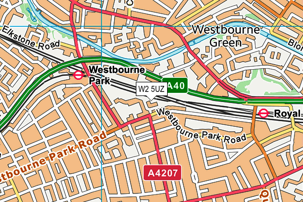 W2 5UZ map - OS VectorMap District (Ordnance Survey) W2 5UZ map - OS VectorMap District (Ordnance Survey)