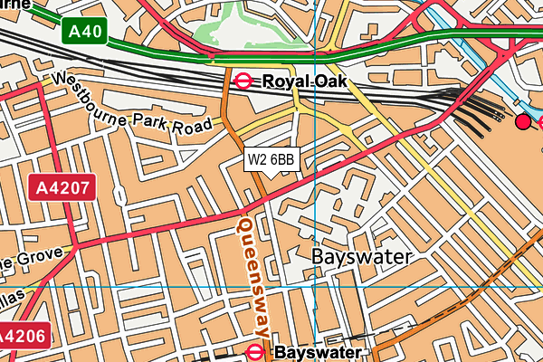 W2 6BB map - OS VectorMap District (Ordnance Survey) W2 6BB map - OS VectorMap District (Ordnance Survey)