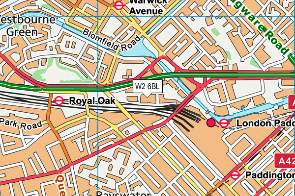W2 6BL map - OS VectorMap District (Ordnance Survey) W2 6BL map - OS VectorMap District (Ordnance Survey)