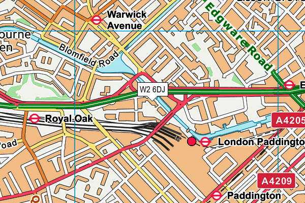 W2 6DJ map - OS VectorMap District (Ordnance Survey)