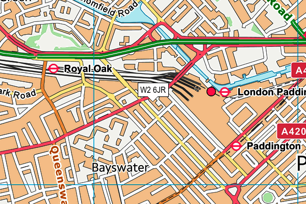 W2 6JR map - OS VectorMap District (Ordnance Survey)