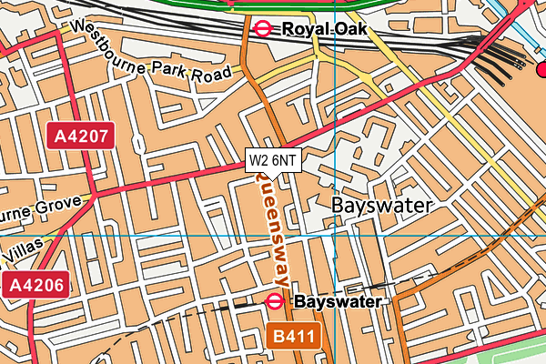W2 6NT map - OS VectorMap District (Ordnance Survey)