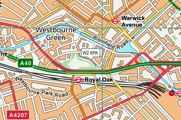 W2 6PA map - OS VectorMap District (Ordnance Survey) W2 6PA map - OS VectorMap District (Ordnance Survey)