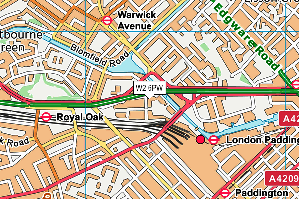 W2 6PW map - OS VectorMap District (Ordnance Survey)