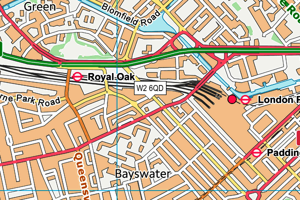 W2 6QD map - OS VectorMap District (Ordnance Survey) W2 6QD map - OS VectorMap District (Ordnance Survey)