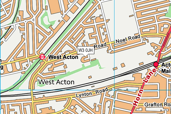 W3 0JH map - OS VectorMap District (Ordnance Survey)