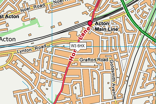 W3 6HX map - OS VectorMap District (Ordnance Survey) W3 6HX map - OS VectorMap District (Ordnance Survey)