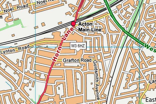 W3 6HZ map - OS VectorMap District (Ordnance Survey) W3 6HZ map - OS VectorMap District (Ordnance Survey)