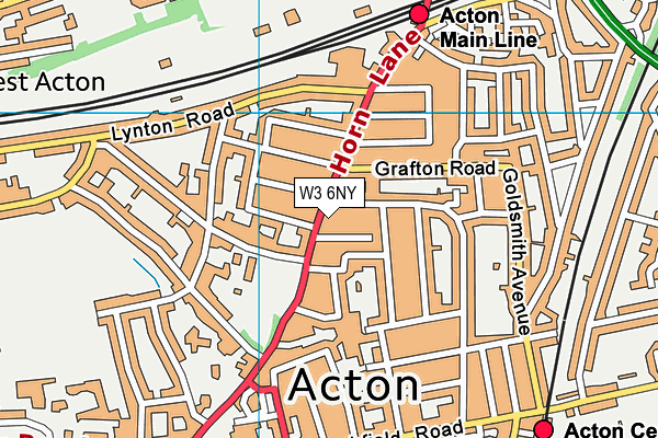 W3 6NY map - OS VectorMap District (Ordnance Survey) W3 6NY map - OS VectorMap District (Ordnance Survey)