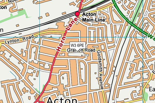 W3 6PE map - OS VectorMap District (Ordnance Survey) W3 6PE map - OS VectorMap District (Ordnance Survey)