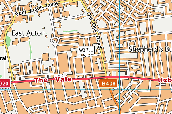 W3 7JL map - OS VectorMap District (Ordnance Survey) W3 7JL map - OS VectorMap District (Ordnance Survey)