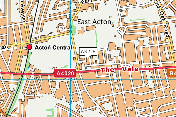 W3 7LH map - OS VectorMap District (Ordnance Survey) W3 7LH map - OS VectorMap District (Ordnance Survey)