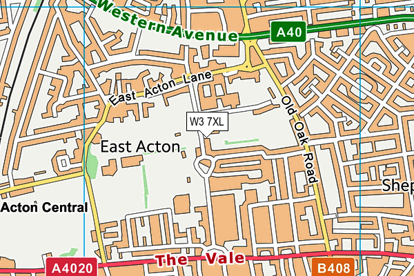 W3 7XL map - OS VectorMap District (Ordnance Survey) W3 7XL map - OS VectorMap District (Ordnance Survey)