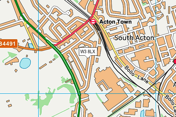 W3 8LX map - OS VectorMap District (Ordnance Survey) W3 8LX map - OS VectorMap District (Ordnance Survey)
