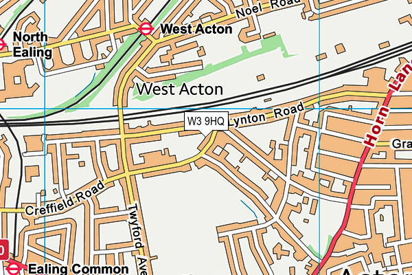W3 9HQ map - OS VectorMap District (Ordnance Survey) W3 9HQ map - OS VectorMap District (Ordnance Survey)
