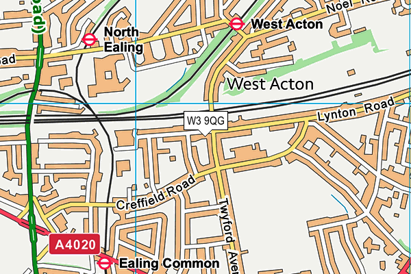 W3 9QG map - OS VectorMap District (Ordnance Survey) W3 9QG map - OS VectorMap District (Ordnance Survey)