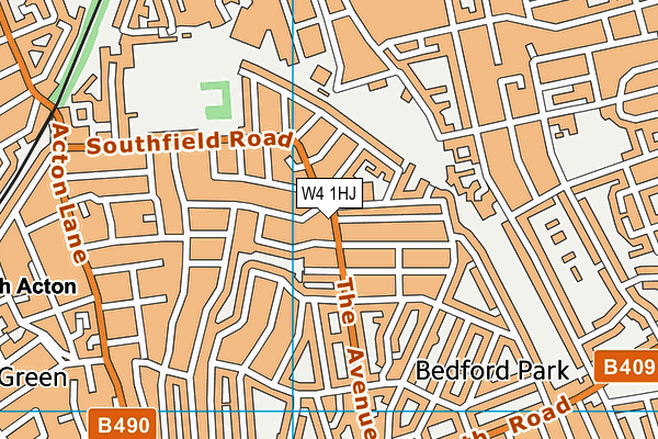 W4 1HJ map - OS VectorMap District (Ordnance Survey) W4 1HJ map - OS VectorMap District (Ordnance Survey)