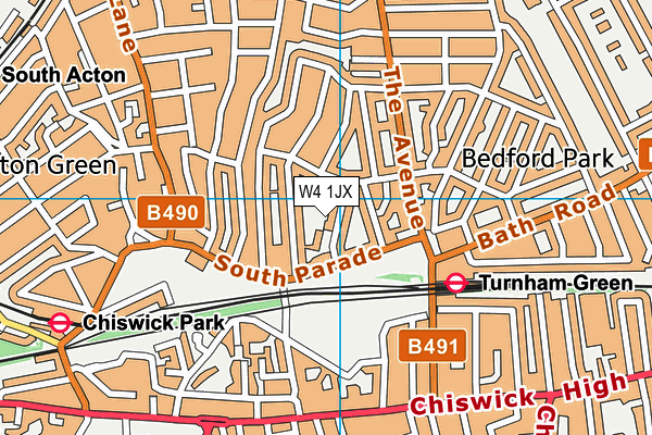 W4 1JX map - OS VectorMap District (Ordnance Survey) W4 1JX map - OS VectorMap District (Ordnance Survey)