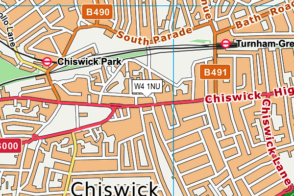 W4 1NU map - OS VectorMap District (Ordnance Survey) W4 1NU map - OS VectorMap District (Ordnance Survey)