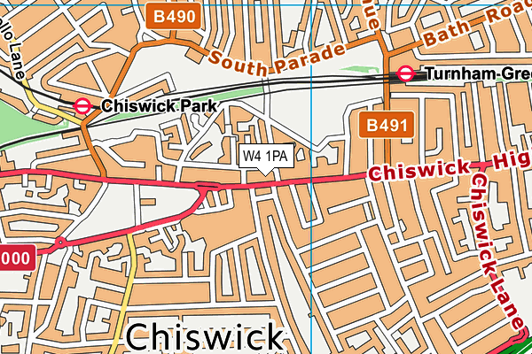 W4 1PA map - OS VectorMap District (Ordnance Survey) W4 1PA map - OS VectorMap District (Ordnance Survey)