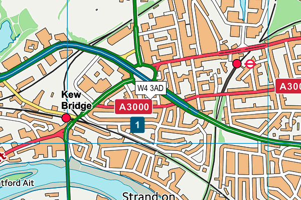 W4 3AD map - OS VectorMap District (Ordnance Survey) W4 3AD map - OS VectorMap District (Ordnance Survey)