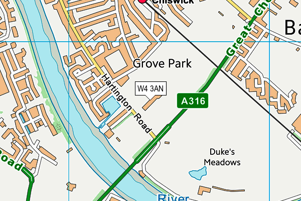 W4 3AN map - OS VectorMap District (Ordnance Survey) W4 3AN map - OS VectorMap District (Ordnance Survey)