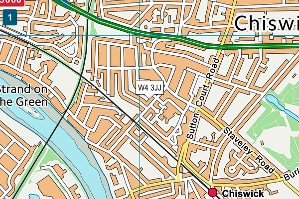 W4 3JJ map - OS VectorMap District (Ordnance Survey) W4 3JJ map - OS VectorMap District (Ordnance Survey)