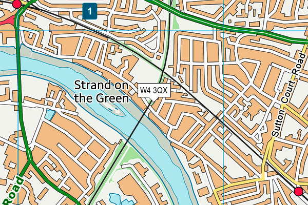 W4 3QX map - OS VectorMap District (Ordnance Survey) W4 3QX map - OS VectorMap District (Ordnance Survey)