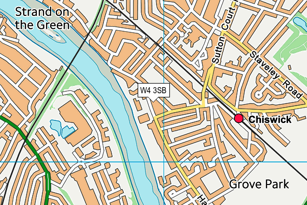 W4 3SB map - OS VectorMap District (Ordnance Survey) W4 3SB map - OS VectorMap District (Ordnance Survey)