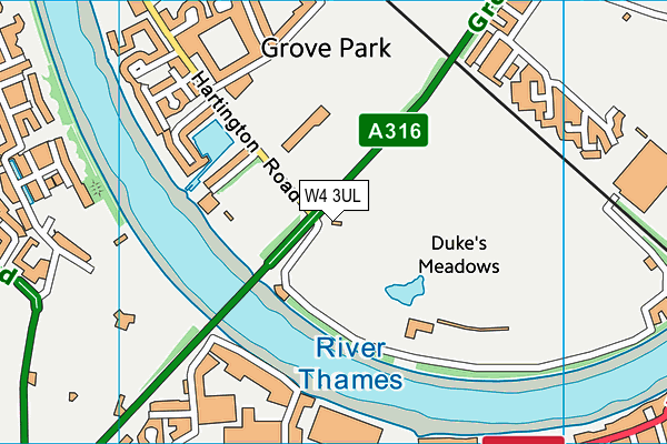 W4 3UL map - OS VectorMap District (Ordnance Survey) W4 3UL map - OS VectorMap District (Ordnance Survey)